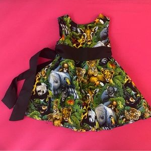 Adorable Baby Girl Wild Animal Dress - 12 months